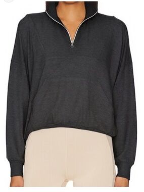 REVOLVE LNA Blake Half Zip Pullover Sweater in Grey Soft Casual Size XL